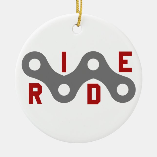 Ride (Chain) Ceramic Ornament (Front)