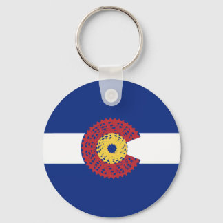 Ride Colorado (Bicycle Cassette) Keychain
