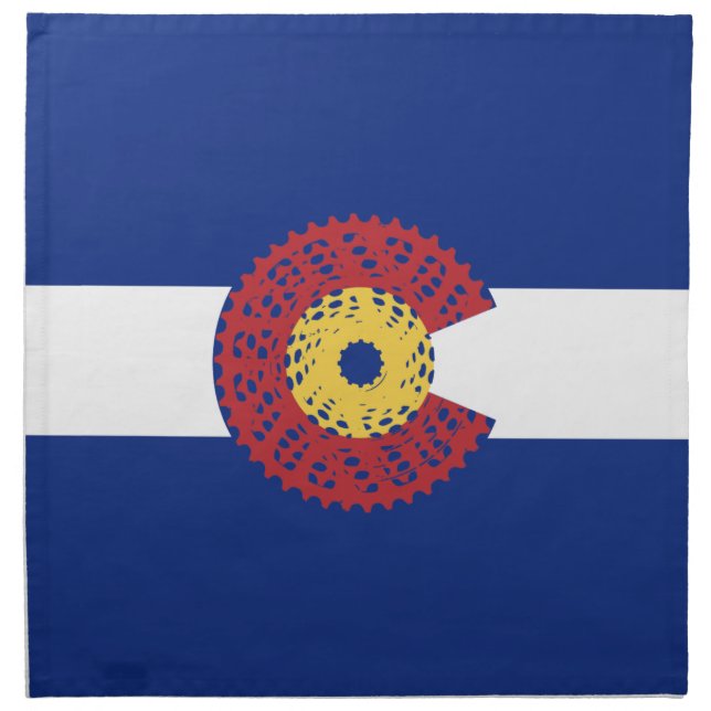 Ride Colorado (Bicycle Cassette) Napkin (Front)