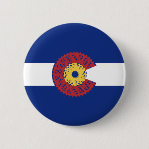 Ride Colorado (Bicycle Cassette) Pinback Button