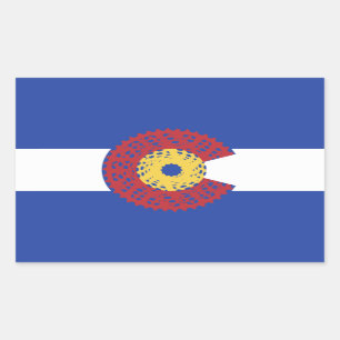 Ride Colorado (Bicycle Cassette) Rectangular Sticker
