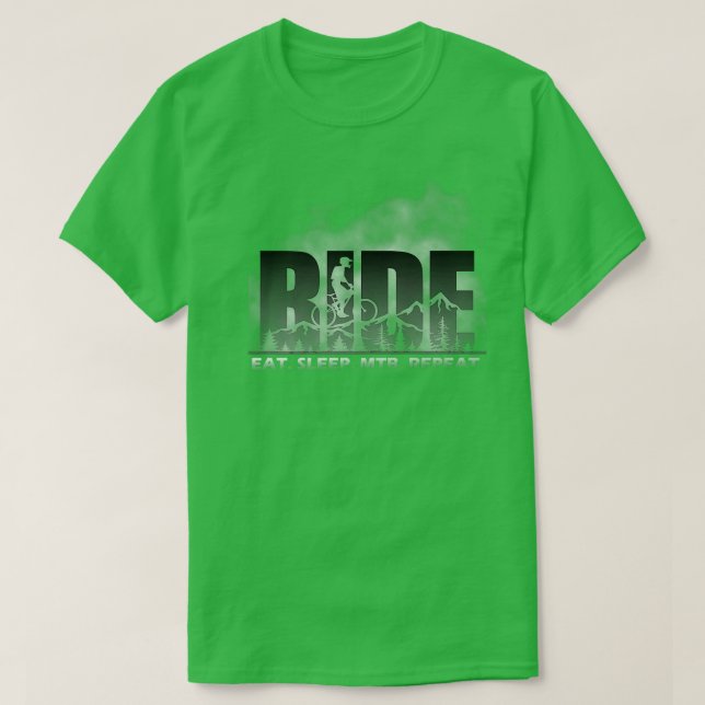 Ride Eat Sleep MTB Repeat Mountain Biking  979 T-Shirt (Design Front)