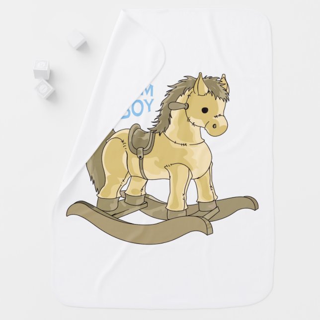 Ride 'Em Cowboy Baby Blanket (In Situ)