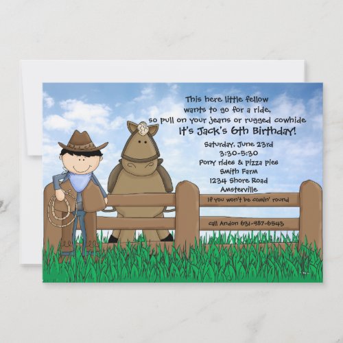 Ride 'em Cowboy Invitation