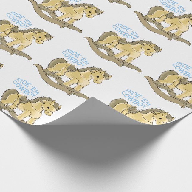 Ride 'Em Cowboy Wrapping Paper (Corner)
