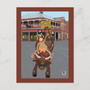 Ride em cowgirl postcard