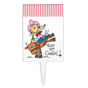 Ride Em Cowgirl T-shirts and Gifts Cake Topper