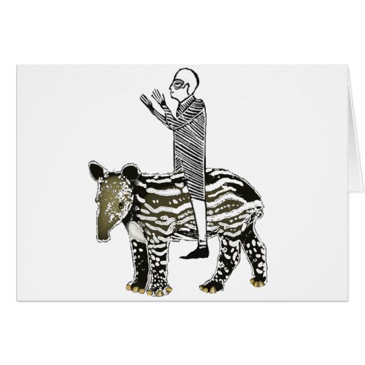 Ride em' tapir cards (Front Horizontal)