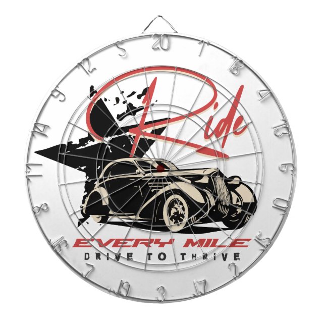 Ride Every Mile Dart Board (Front)