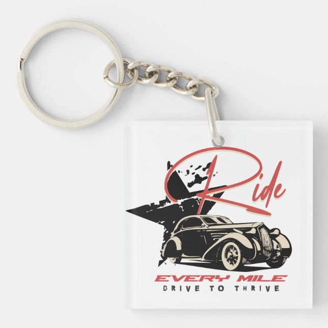 Ride Every Mile Keychain (Front)