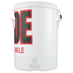 Ride Every Mile – Motorcycle Adventure Typography Beverage Cooler