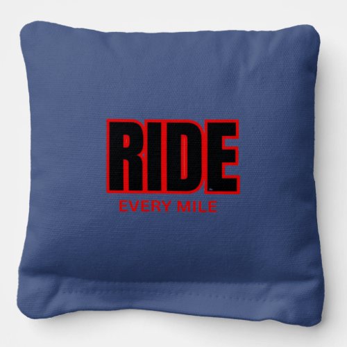 Ride Every Mile   – Motorcycle Adventure Typography  Cornhole Bags