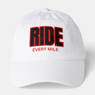 Ride Every Mile – Motorcycle Adventure Typography Hat