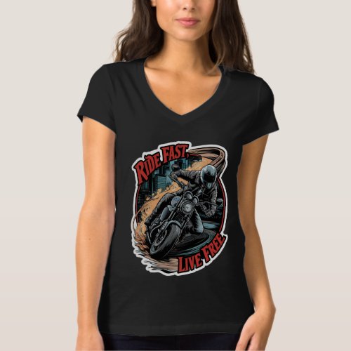 Ride fast live free design T_Shirt