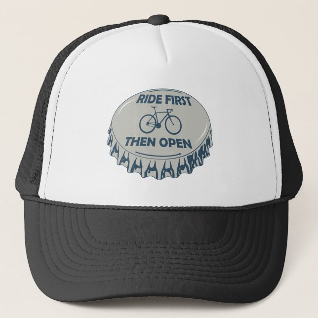 Ride First Then Open Trucker Hat (Front)