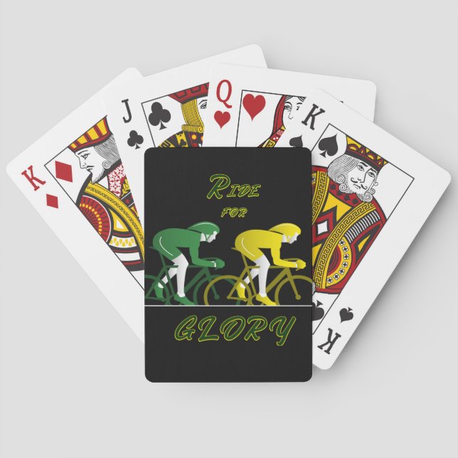 Ride For Glory Canvas Art Poker Cards (Back)