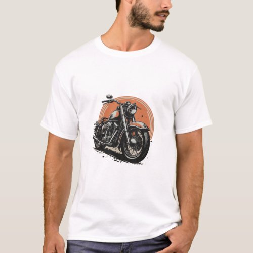 Ride Free Classic Motorcycle Silhouette T_Shir T_Shirt