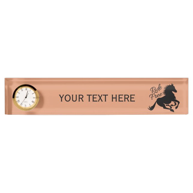 Ride Free custom color name plate (Front)