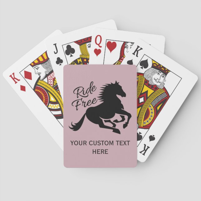 Ride Free custom color playing cards (Back)