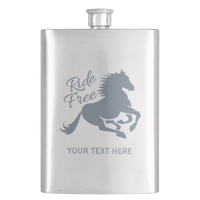 Ride Free custom flask (Front)