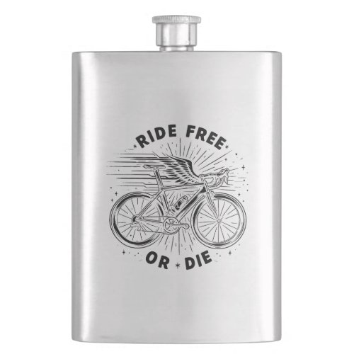 Ride Free Or Die Cycling Flask