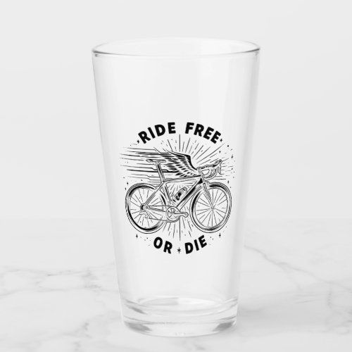 Ride Free Or Die Cycling Glass