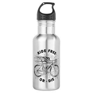 Ride Free Or Die Cycling Stainless Steel Water Bottle