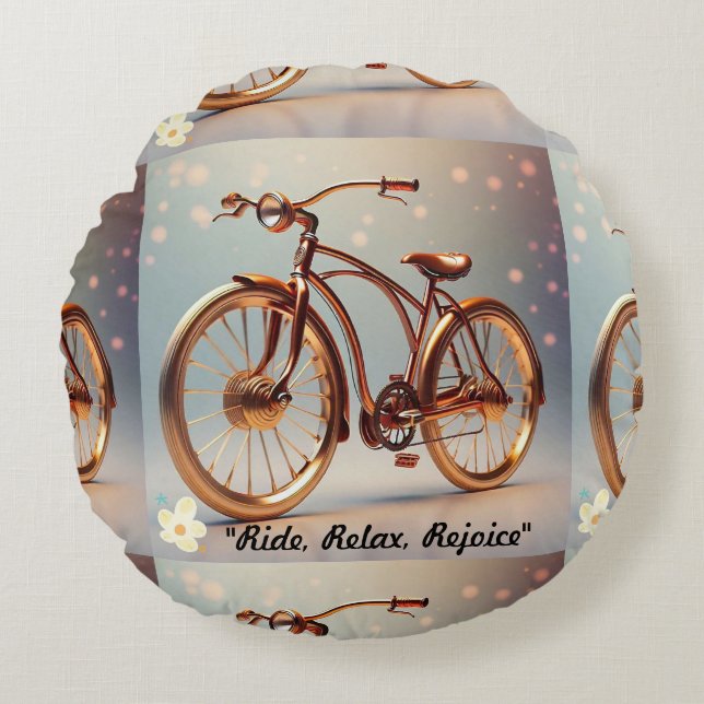 "Ride Fresh" Round Pillow (Front)