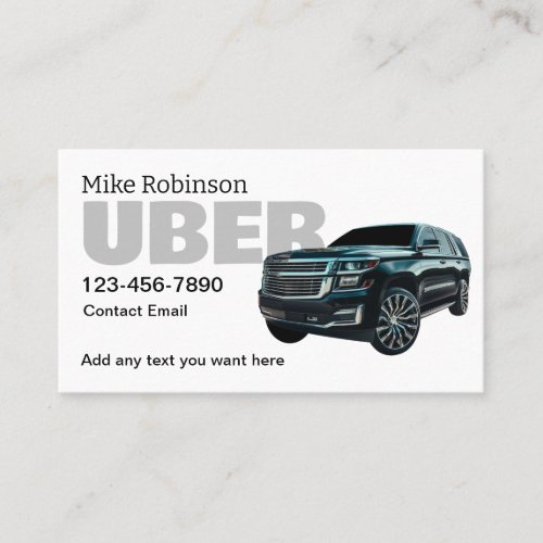 Ride Hailing Car Service Driver  Business Card