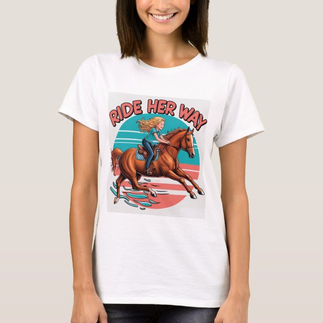 Ride Her Way Sunset Gallop T-Shirt (Front)