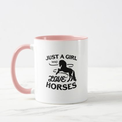 Ride Horse Lovers Gifts Riding Who Loves Horses Mug