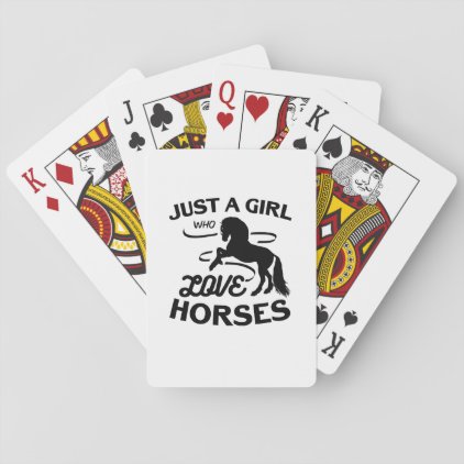 Ride Horse Lovers Gifts Riding Who Loves Horses Playing Cards