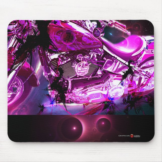 Ride In Pink Mouse Pad (Front)