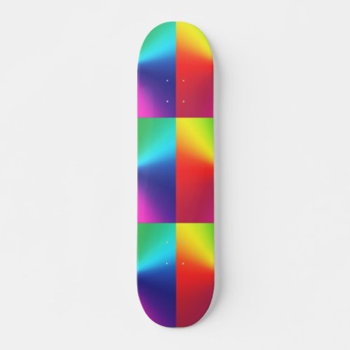  Ride in Style With Custom Rainbow Design Pattern  Skateboard