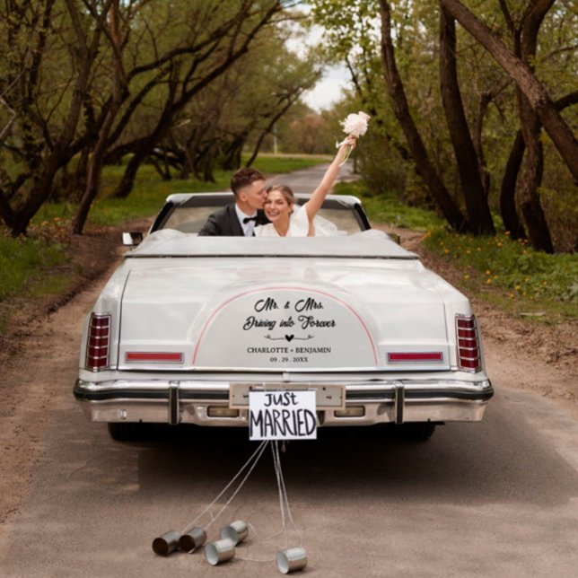 Ride in Style With Personalize Wedding Car Sticker (Creator Uploaded)