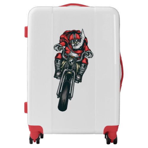 Ride into the Holidays with Santa Bike Retro Luggage