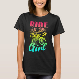 Ride Like A Girl Funny Girl Biker Outfit Motorcycl T-Shirt