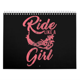 Ride Like A Girl Motorcycle Funny Gift Calendar