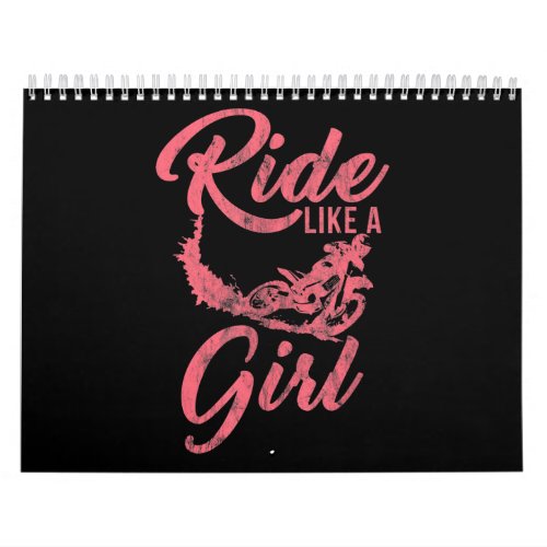 Ride Like A Girl Motorcycle Funny Gift Calendar