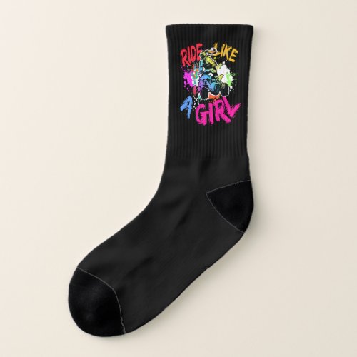 Ride Like a Girl Quad Bike ATV Rider Girl Socks