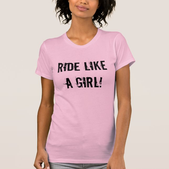 "Ride Like A Girl" Sledders.com Women's Shirt (Front)