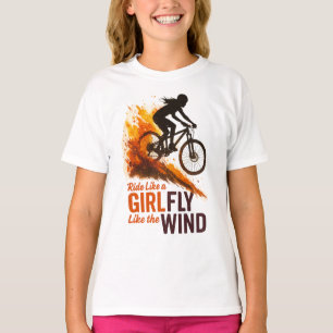 Ride Like a Girl – Vintage Splash Art MTB T-Shirt