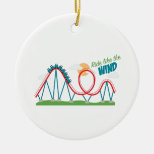 Ride Like Wind Ceramic Ornament