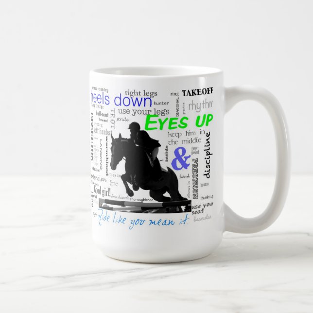 Ride Like You Mean It instructions jumping mug (Right)
