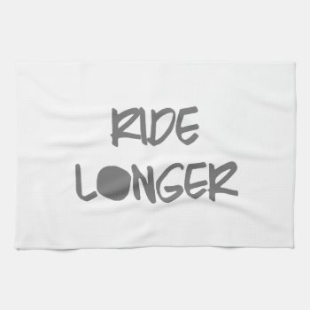 Ride Longer Motivational Workout Towel by FatCatGraphics at Zazzle