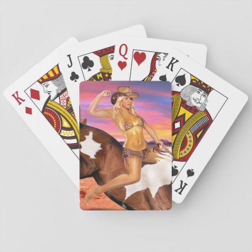 RIDEM BRONCO COWGIRL POKER CARDS