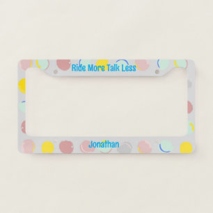 Ride More Talk Less Custom Name License Plate Frame