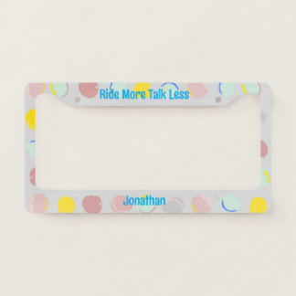 Ride More Talk Less Custom Name License Plate Frame
