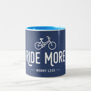 Ride More Worry Less Two-Tone Coffee Mug