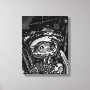 Ride Motorbike Motorcycle Biker Rider Details Canvas Print